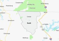 Map of Scott County Tennessee