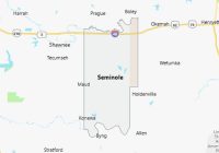 Map of Seminole County Oklahoma