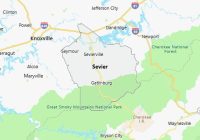 Map of Sevier County Tennessee