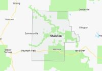 Map of Shannon County Missouri