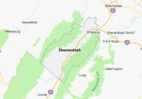 Map of Shenandoah County Virginia