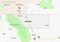 Map of Sheridan County Wyoming