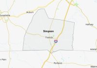 Map of Simpson County Kentucky