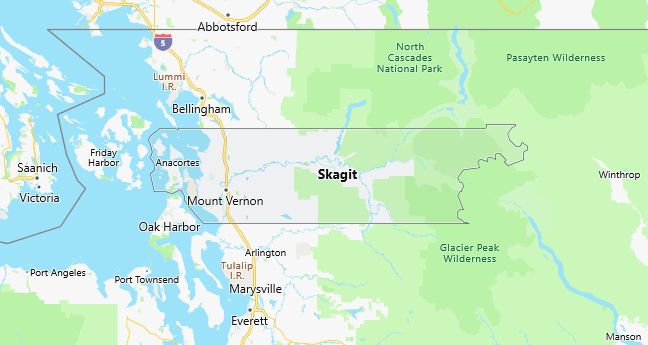 Map of Skagit County Washington