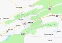 Map of Smyth County Virginia