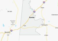 Map of Sumter County Alabama