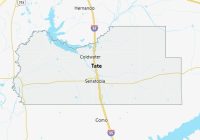 Map of Tate County Mississippi