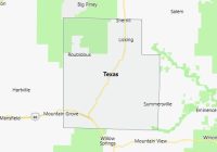 Map of Texas County Missouri