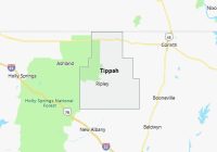 Map of Tippah County Mississippi