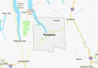 Map of Tompkins County New York