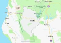 Map of Trinity County California