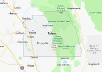 Map of Tulare County California