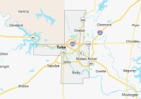 Map of Tulsa County Oklahoma