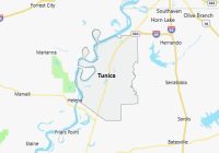 Map of Tunica County Mississippi