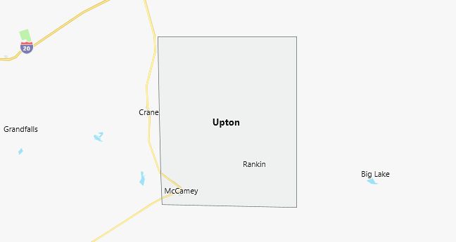 Map of Upton County Texas