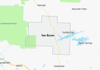 Map of Van Buren County Arkansas