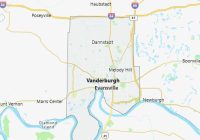 Map of Vanderburgh County Indiana