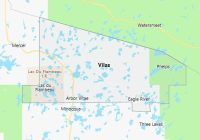 Map of Vilas County Wisconsin