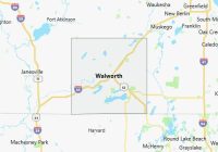 Map of Walworth County Wisconsin