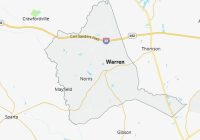 Map of Warren County Georgia