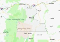 Map of Wasco County Oregon
