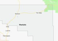 Map of Washakie County Wyoming
