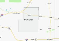 Map of Washington County Colorado