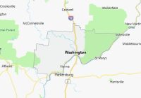 Map of Washington County Ohio