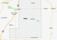 Map of Wells County Indiana