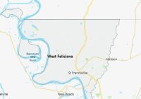 Map of West Feliciana Parish Louisiana