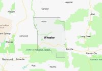 Map of Wheeler County Oregon