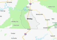 Map of Whitley County Kentucky