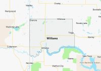 Map of Williams County North Dakota