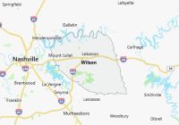 Map of Wilson County Tennessee
