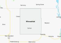 Map of Winneshiek County Iowa