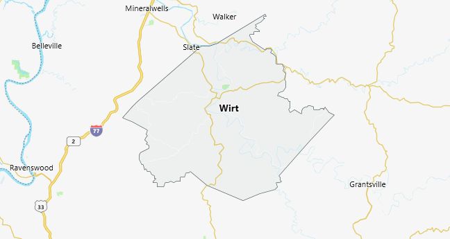 Map of Wirt County West Virginia