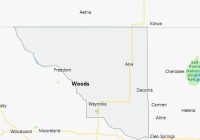 Map of Woods County Oklahoma