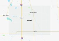 Map of Worth County Iowa