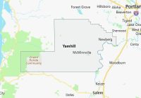Map of Yamhill County Oregon