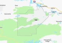 Map of Yell County Arkansas